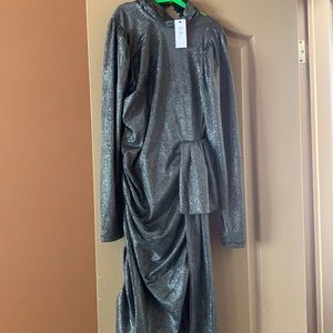 Silver and black dress , new with the tag